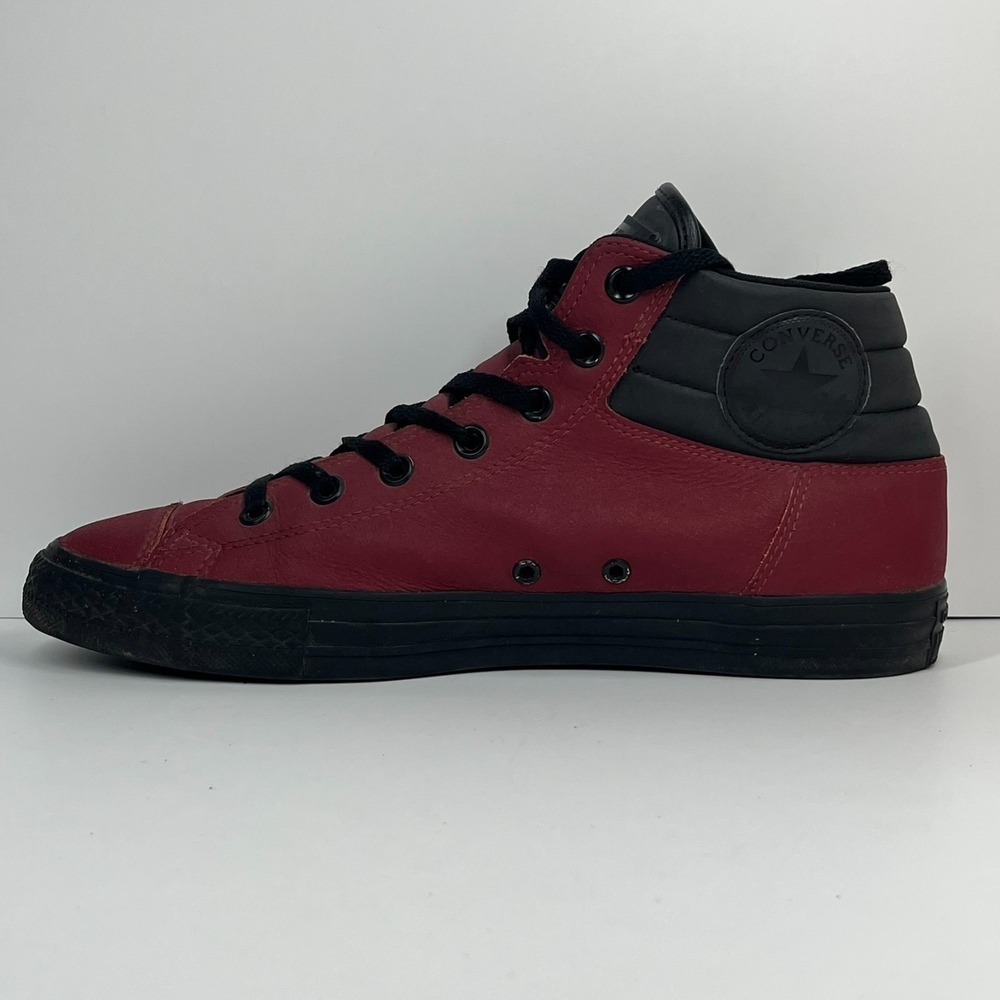 Converse Syde Street Sneakers Mens 10 Burgundy Leather Mid Top 151920C - Picture 8 of 16